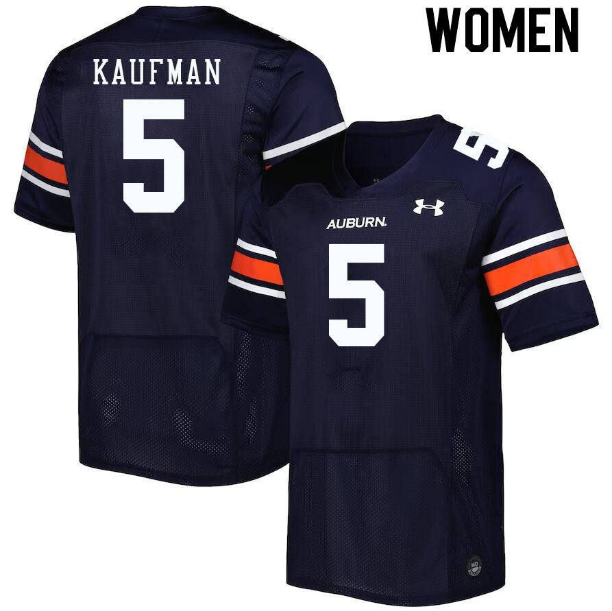 Women's Auburn Tigers #5 Donovan Kaufman Navy 2023 College Stitched Football Jersey